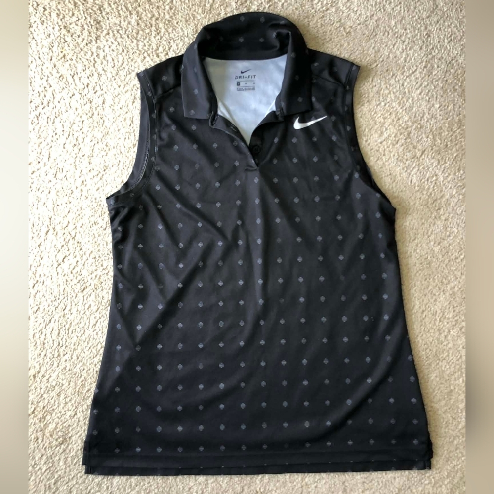 Nike Black Dri-FIT Sleeveless Polo